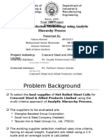Download A Supplier Selection Methodology using AHP-Project Presentation by Wali ul Islam SN35283651 doc pdf