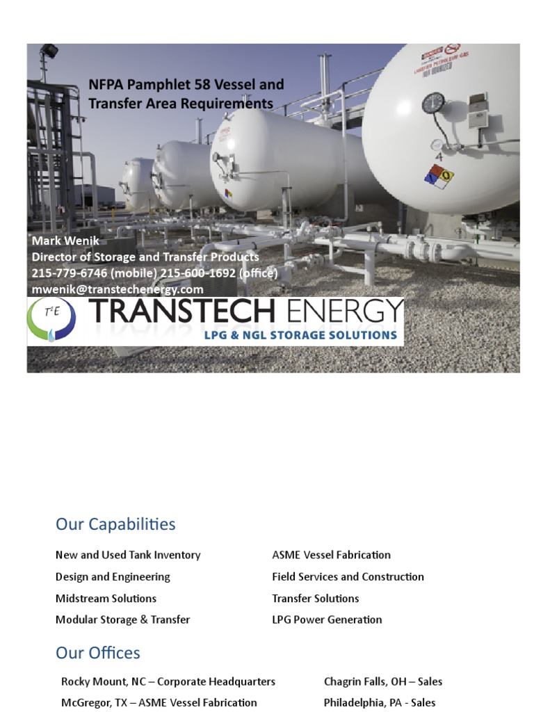 NFPA 58 Vessel Requirements Overview | PDF | Valve | Actuator