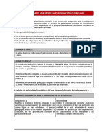 Ficha de Análisis de La Planificación Curricular