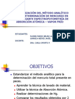 Estandarización Del Metodo de Determinacion de Mercurio en Peces