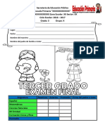 Examen de 3ro de Primaria, Quinto Bloque (RIEB 2011)