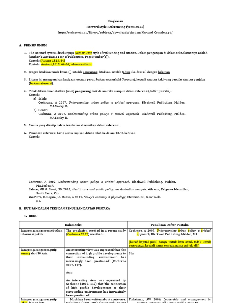 Harvard Style Pdf Kesehatan Medis