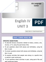 English IV Unit 3: ESL Language Center