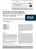  The Outcome of Prenatally Diagnosed Isolated Fetal Ventricular Septal Defect
