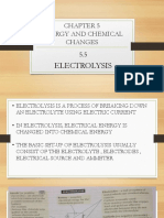 Energy and Chemical Changes: Electrolysis