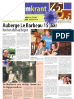 Jubileumkrant Auberge Le Barbeau 15 Jaar