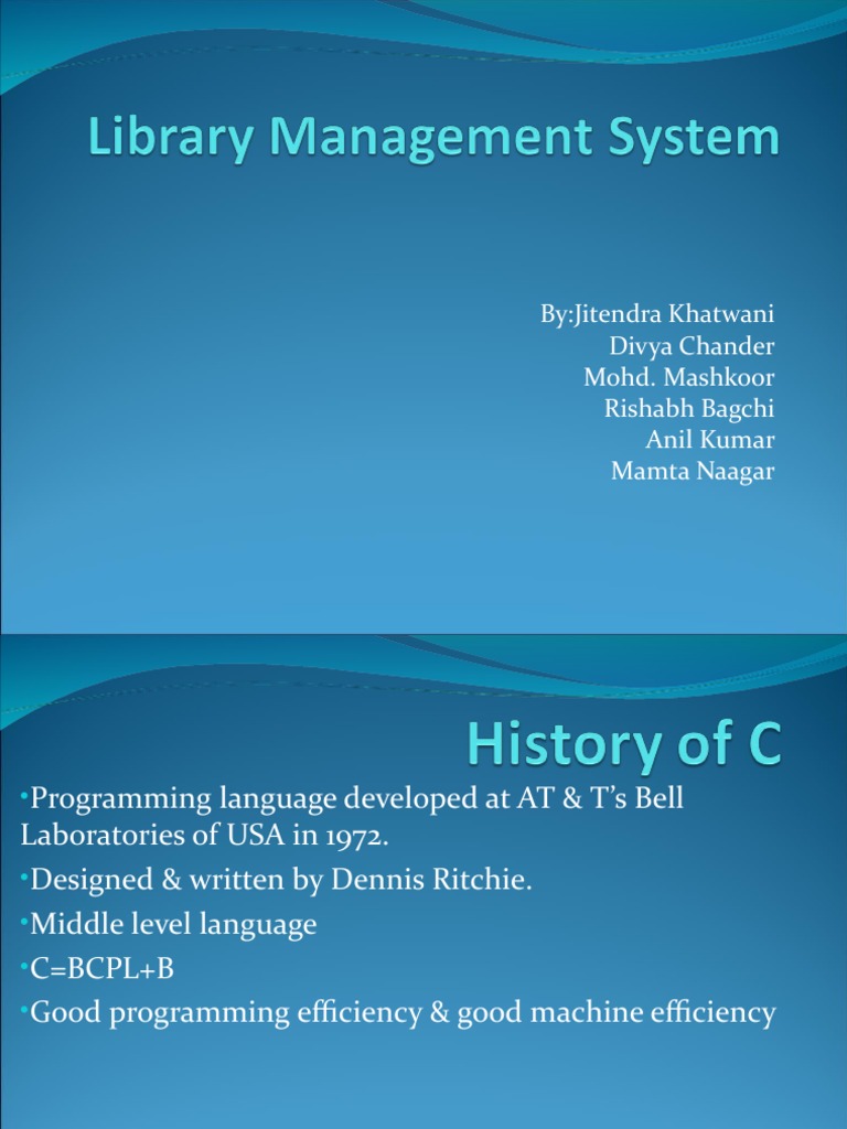Simple Library Management System Code | PDF