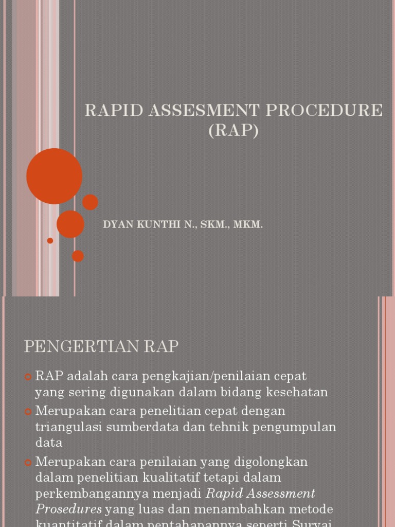 Rapid Assesment Procedure (Rap) | PDF | Pengembangan Diri