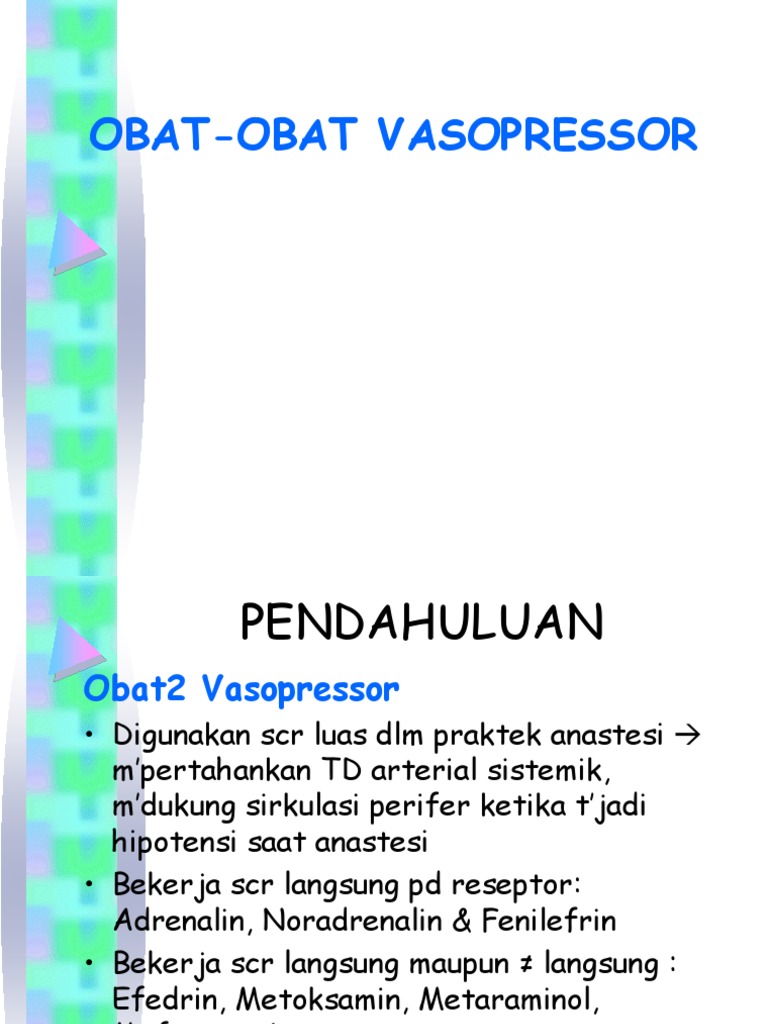 Obat-Obat Vasopressor | PDF | Memasak, Makanan, & Anggur | Kesehatan ...