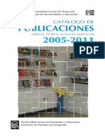 Catálogo - Publicaciones-Libros, Publicaciones Seriadas Feh - Ucv (Universidad Central de Venezuela)