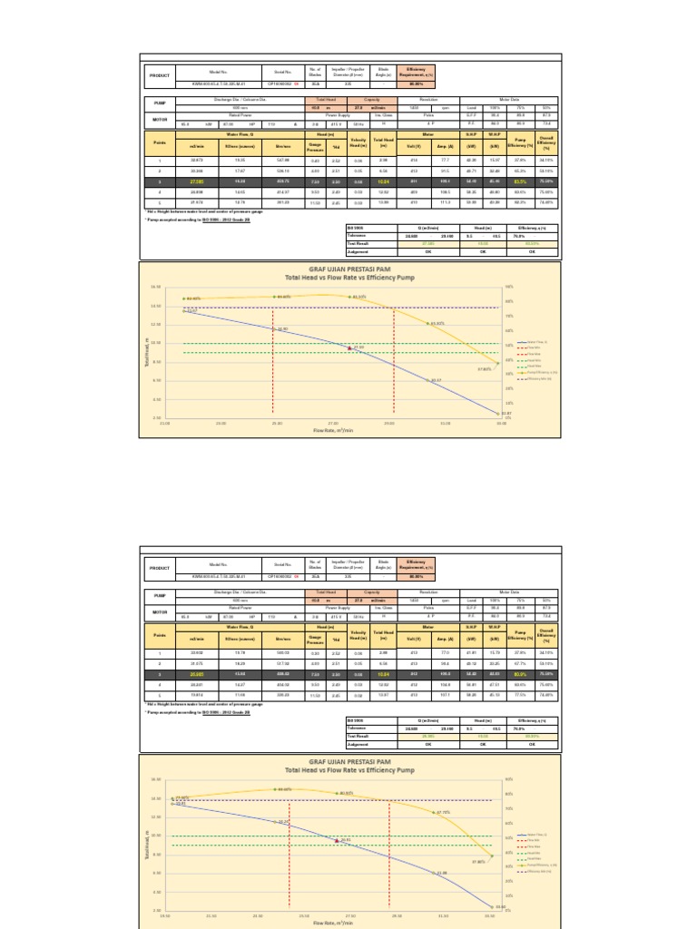 ISO 9906:2012 Grade 2B Pump Report | PDF