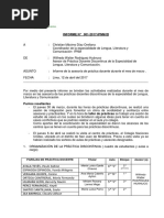 Esquema Del Informe Práctica Discontinua - Mes de Marzo