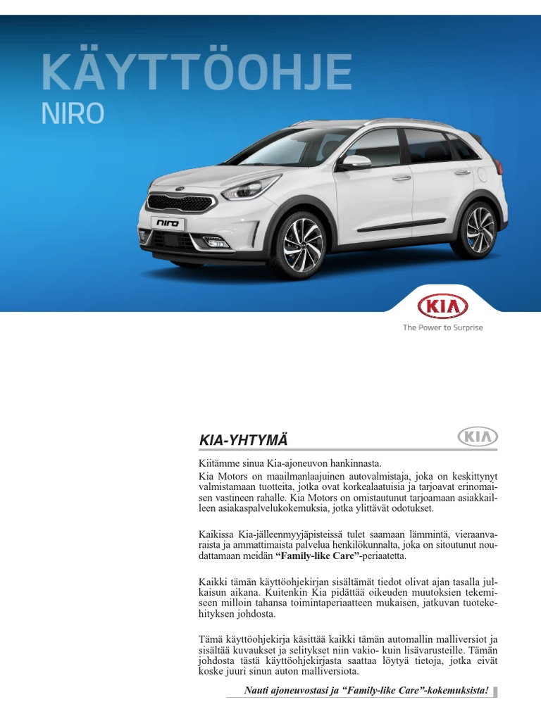 Kia Niro manual