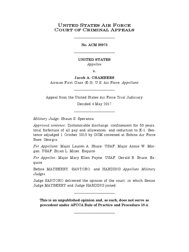 U S A F C C A Nited Tates IR Orce Ourt of Riminal Ppeals PDF