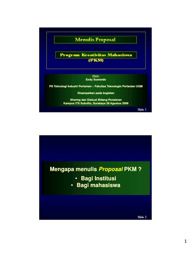 Panduan Menulis Proposal PKM | PDF
