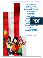 Resumen Ejecutivo IV Informe PNAIA 2015