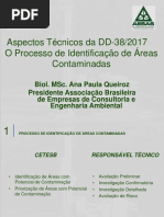 Aspectos Técnicos da DD-38/2017 O Processo de Identificação de Áreas Contaminadas