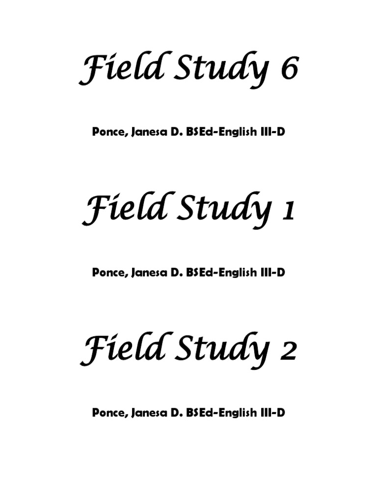 Field Study 6 Janesa | PDF | Language Arts & Discipline
