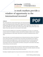 Do African Stock Markets Provide a Window of Opportunity to the International Investor ?