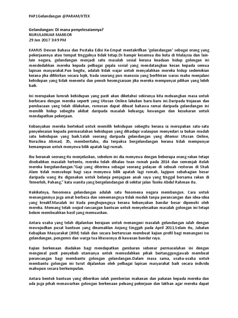 Pap1 Gelandangan Pdf