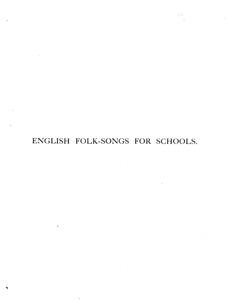 English Folk Songs For Schools Pdf