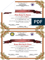 Ok - Grade 6 - Certificate of Achievement