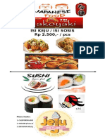 Isi Keju / Isi Sosis RP 2.500,-/ PCS: Menu Sushi