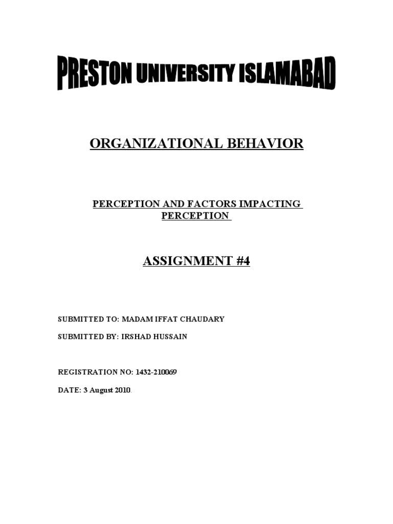Factors Influencing Perception in Organizations | PDF | Perception ...