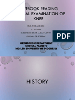 Reading Textbook Phisical Examination of Knee