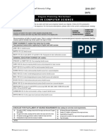 Computer Science Major Worksheet 2016 17 PDF