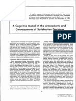 A Cognitive Model of The Antecedents and Consequences of Satisfaction Decisions