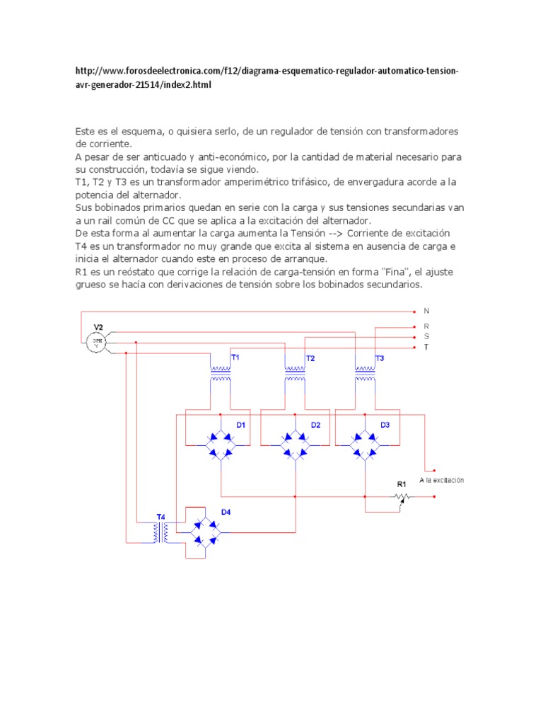 Diagrama de AVR para Generadores | PDF