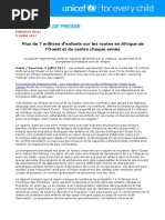 Plus de 7 millions d'enfants sur les routes en Afrique de l'Ouest et du centre chaque année