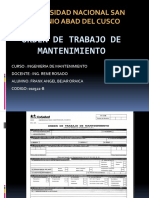 Orden de Trabajo de Mantenimiento