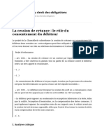 La Cession de Créance _ Le Rôle Du Consentement Du Débiteur _ Blog Réforme Du Droit Des Obligations
