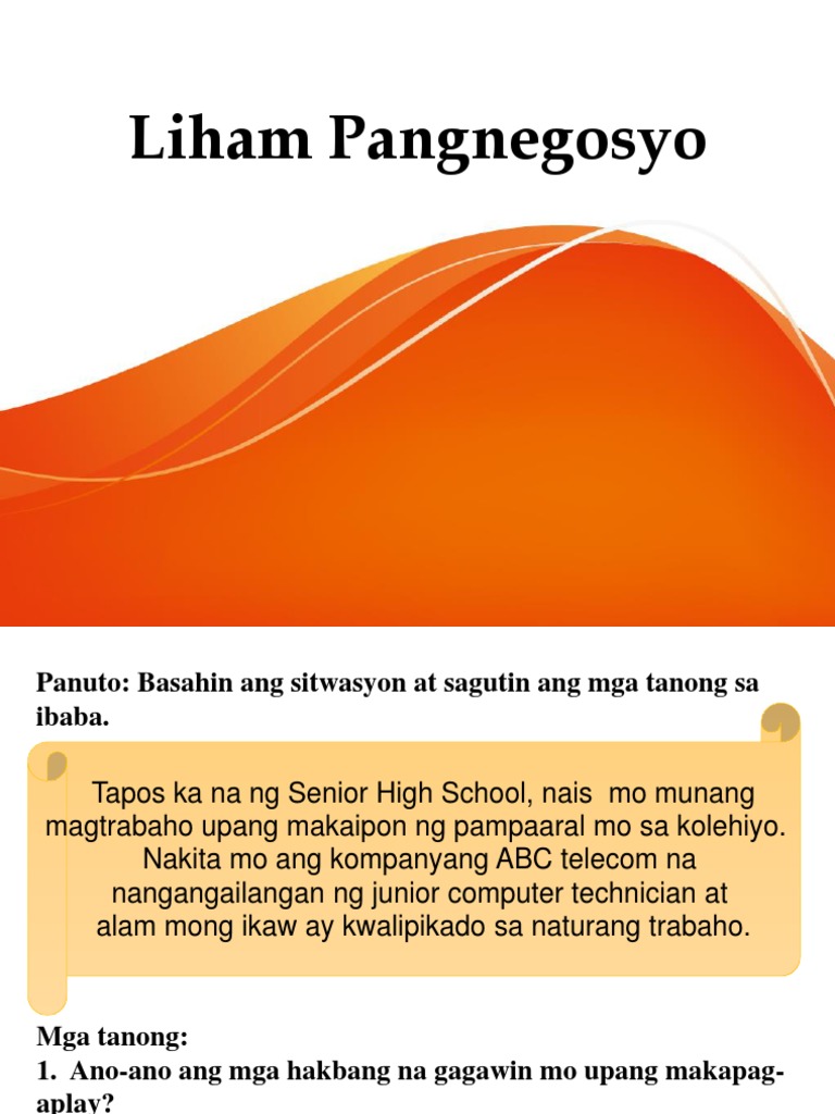 Liham Pangnegosyo Pdf