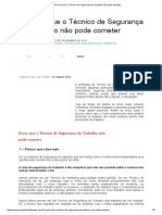 15 Erros Que o Técnico de Segurança Do Trabalho Não Pode Cometer