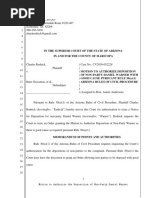 Motion For Deposition of Daniel Warner of Kelly Warner Law of Scottsdale Arizona Concerning "Fake" Employee Barri Grossman