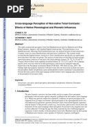 Cross-language Perception of Non-native Tonal Contrasts
