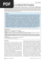 Effects of Culture on Musical Pitch Perception