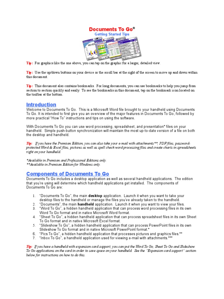 Documentstogo Getting Started Tips | PDF