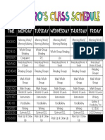 Class Schedule 17-18