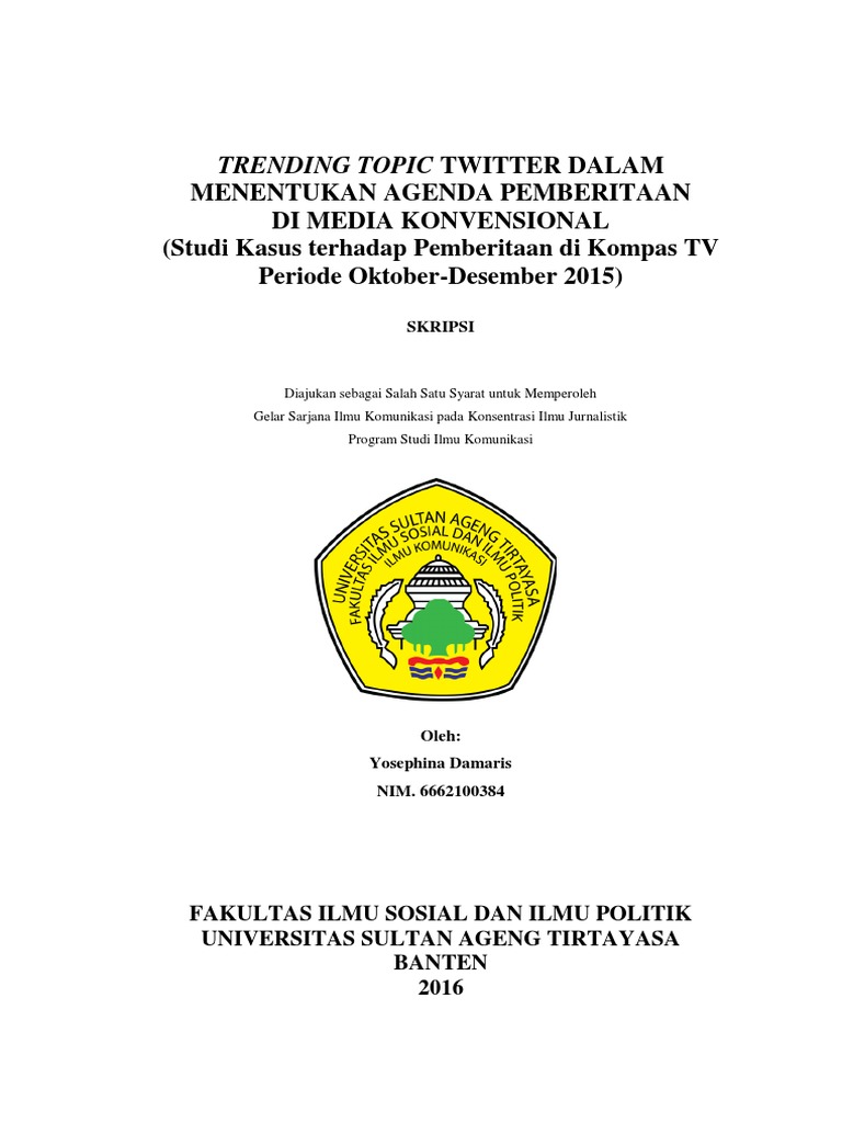 Trending Topic Twitter Dalam Menentukan Agenda Pemberitaan | PDF