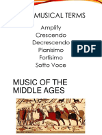 Musical Terms: Amplify Crescendo Decrescendo Pianisimo Fortisimo Sotto Voce