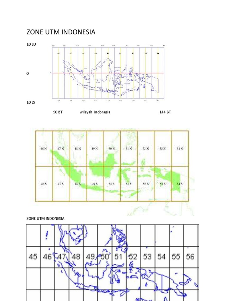 Zone Utm Indonesia | PDF | Technology & Engineering