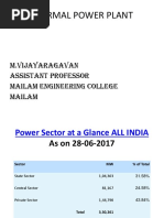 Thermal Power Plant: M.Vijayaragavan Assistant Professor Mailam Engineering College Mailam