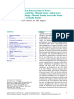 Clinical Presentation of Acute Appendicitis: Clinical Signs-Laboratory Findings-Clinical Scores, Alvarado Score and Derivate Scores