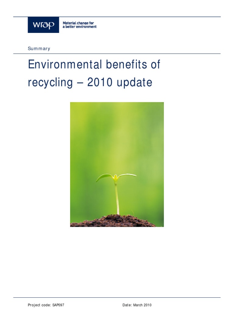 Environmental Benefits of Recycling | PDF | Waste Management | Recycling