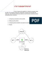 Using Two Isps For Redundant Internet Connections