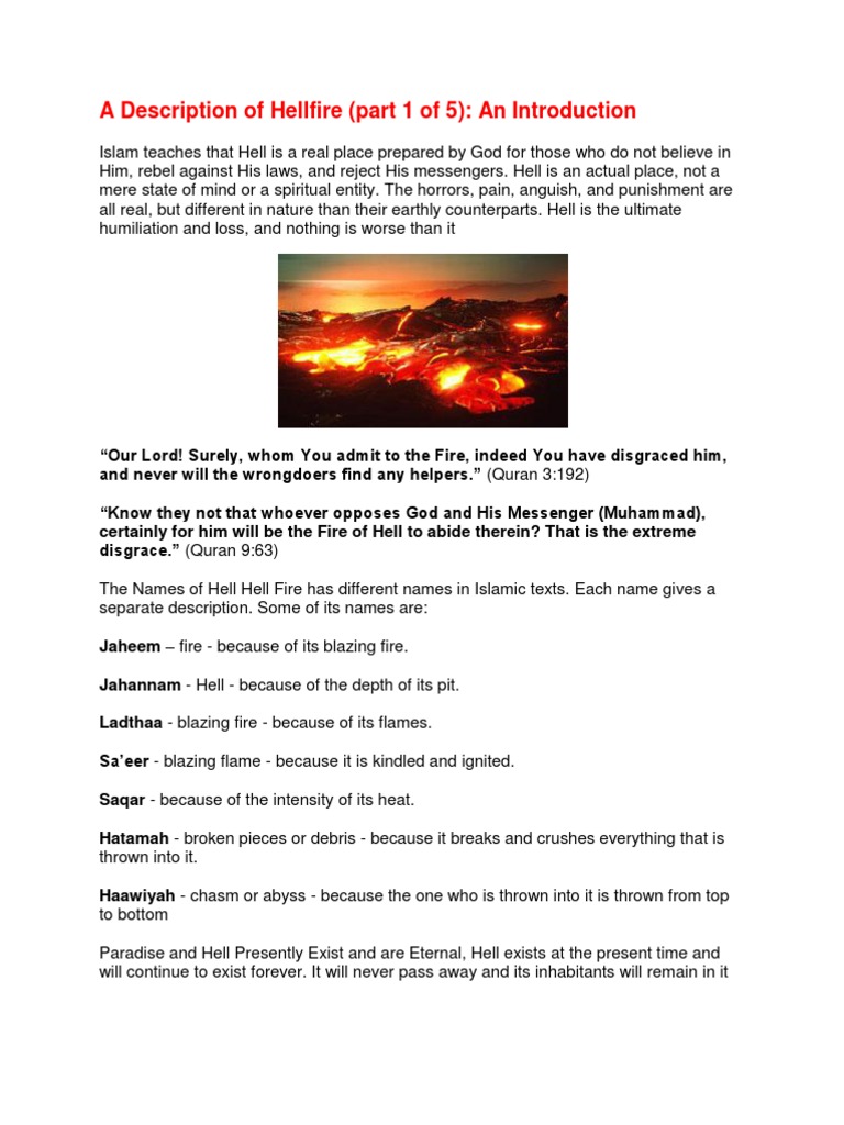 A Description of Hellfire | PDF | Religious Belief And Doctrine ...